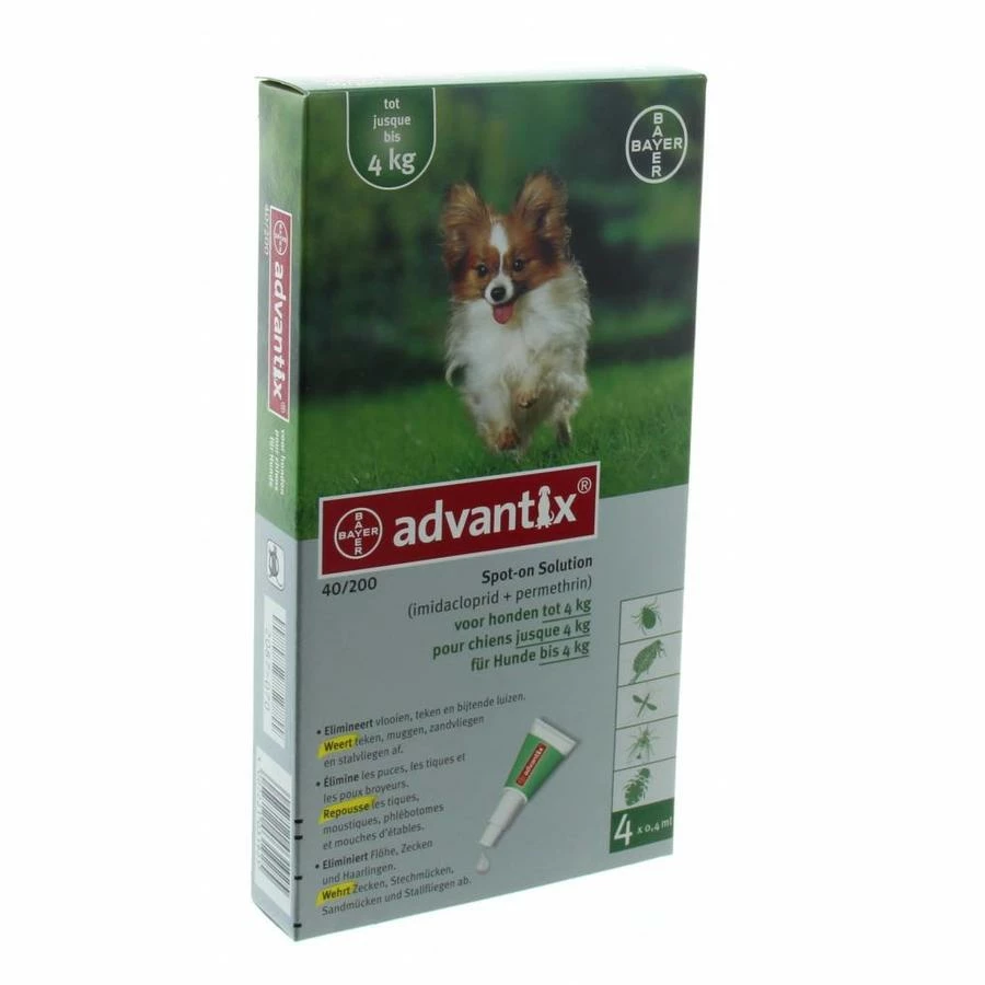 Bayer Advantix Spot-on Hond 6 Pipetten 1 Bayer Advantix Spot-on Hond 6 Pipetten