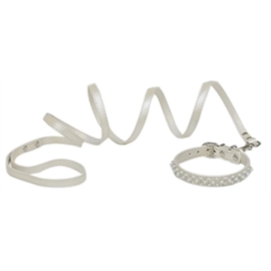 Croci Hondenriem Met Halsband Wit 1 Croci Hondenriem Met Halsband Wit