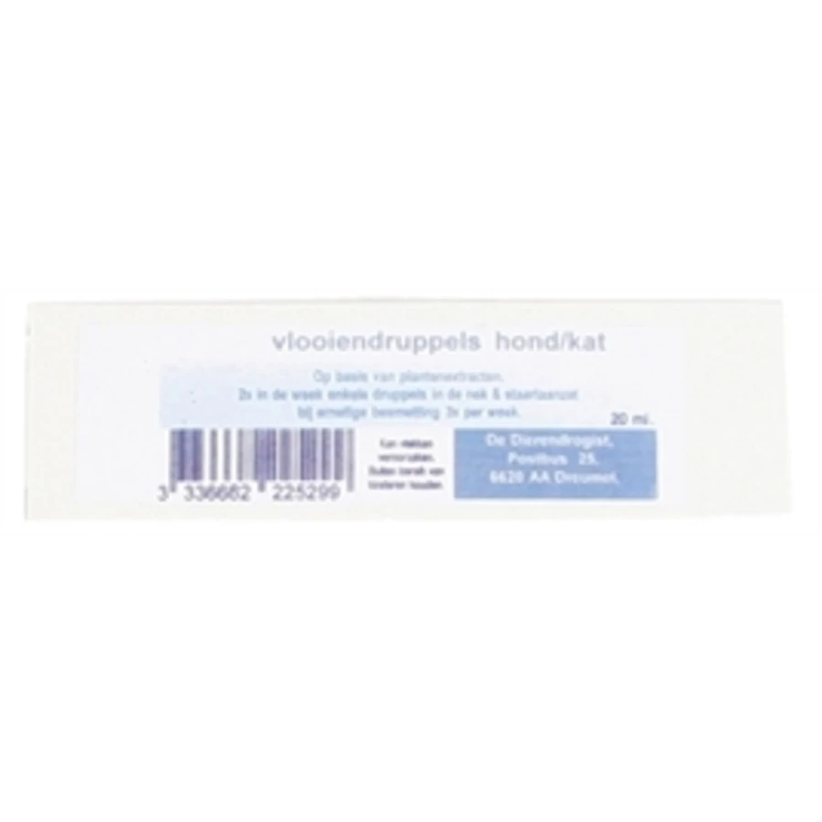 De Dierendrogist Vlooiendruppel Natuurlijke Olie Basis 20 ML 2 De Dierendrogist Vlooiendruppel Natuurlijke Olie Basis 20 ML - Afbeelding 2