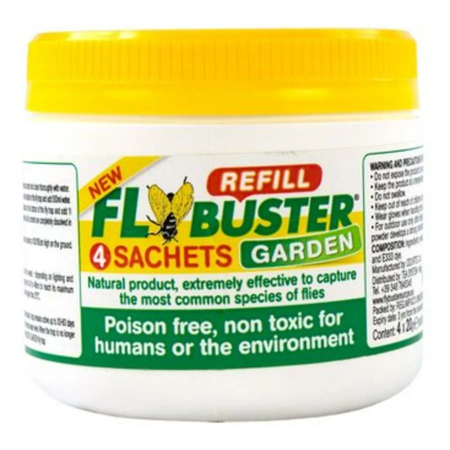 Flybuster Vliegen Lokstof 4 X 20 Gram 1 Flybuster Vliegen Lokstof 4 X 20 Gram