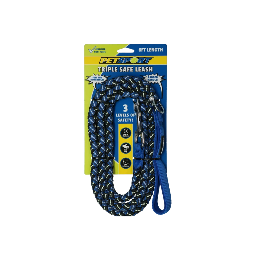 PetSport Triple Safe Leash Blauw 3 PetSport Triple Safe Leash Blauw - Afbeelding 3