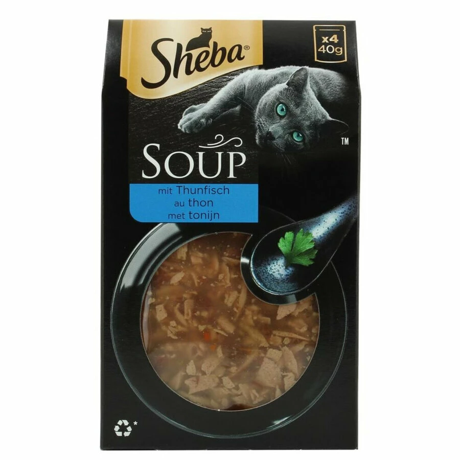 Sheba Soup Tonijn Mp 4x40gr 1 Sheba Soup Tonijn Mp 4x40gr